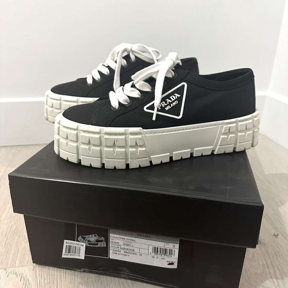 Prada Lug Sole Platform Sneakers Size 38 (US 8)